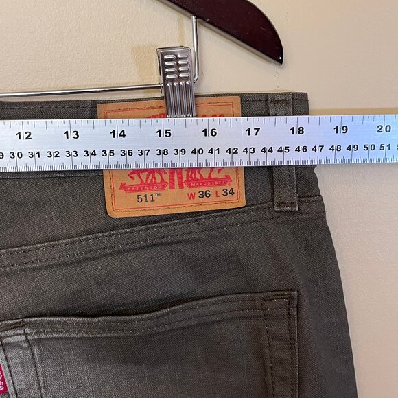 Levi's 511 Slim Fit Waxed Jeans - Men's Size 36*34 - Picture 5 of 10